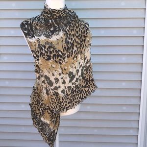 Animal print earth toned scarf